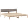 vidaXL R&uacute;mrammi Br&uacute;nn og taupe 200 x 200 cm Gegnheil fura