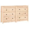 vidaXL Skenkur 140x35x80 cm Gegnheil Fura