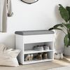 vidaXL skóbekkur hvítur 62x32x50 cm úr verkfræðilegu tré