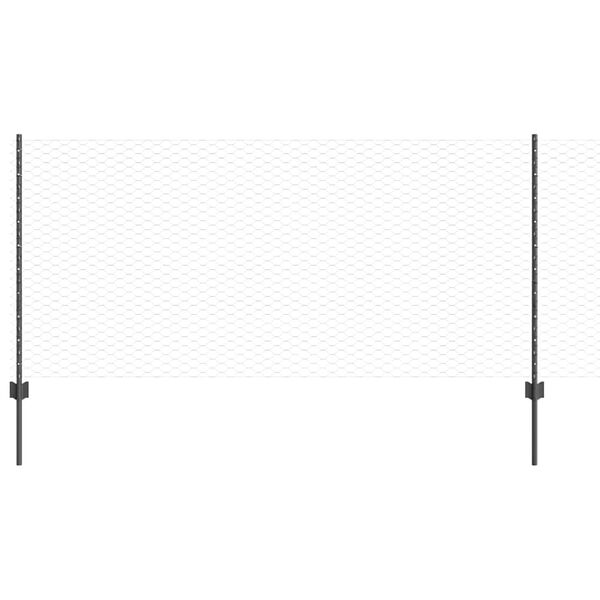 vidaXL Gir&eth;ing me&eth; p&oacute;st Gr&aacute;r 1 x 10 m St&aacute;l og PVC