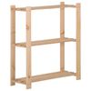 vidaXL Geymslurekki 3 Hillur 80x28,5x90 cm Gegnheil Fura