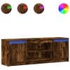 vidaXL Sj&oacute;nvarpssk&aacute;pur me&eth; LED 139,5x34x50 cm Samsettur Vi&eth;ur