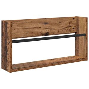 vidaXL T&iacute;marit Hillur Gamalt timbur 60 x 12 x 30 cm Samsettur vi&eth;ur