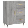 vidaXL Skenkur Gr&aacute;r Sonoma Eik 69,5x34x90 cm Samsettur Vi&eth;ur