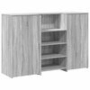vidaXL m&oacute;tt&ouml;kubor&eth; Gr&aacute;tt Sonoma 155x50x103,5 cm Hanna&eth;ur vi&eth;ur