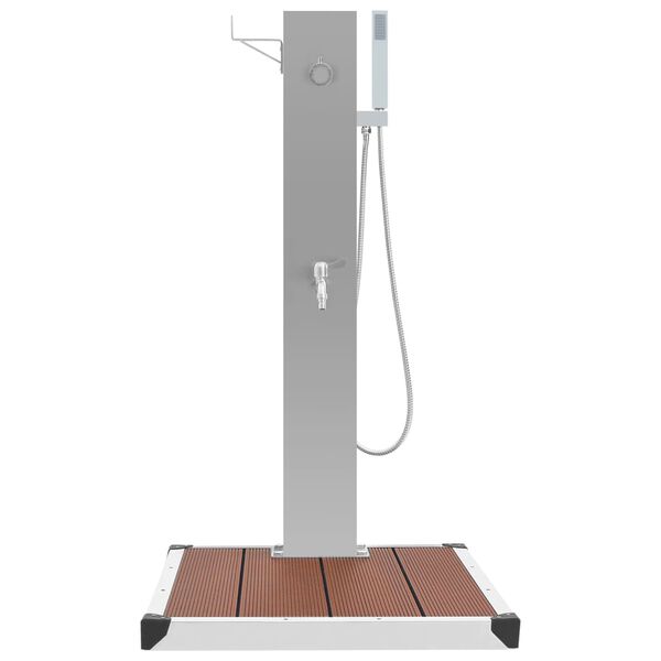 vidaXL Útisturta með Bakka WPC Ryðfrítt Stál