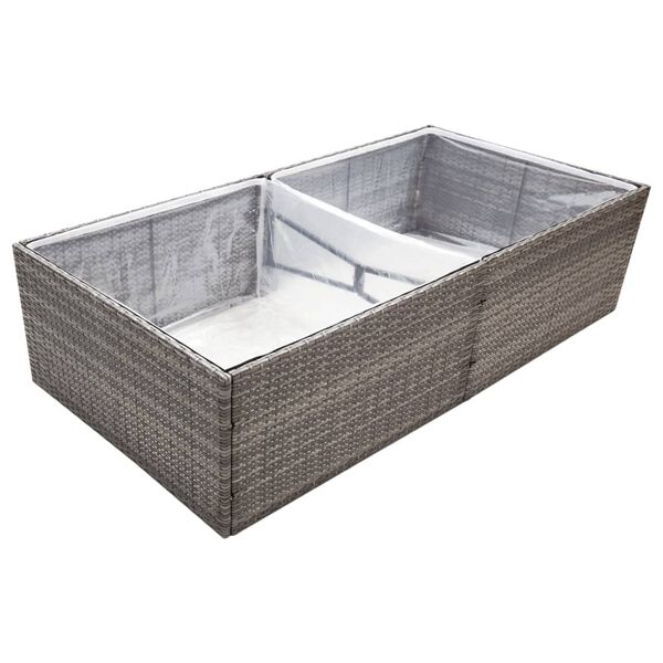 vidaXL Gar&eth;ker Gr&aacute;tt 157x80x40 cm P&oacute;l&yacute;rattan