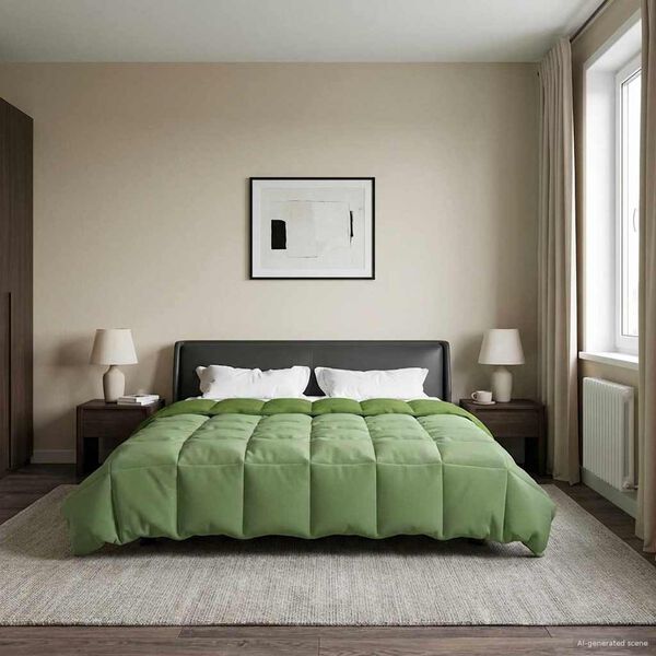 vidaXL Sumars&aelig;ng S&iacute;&eth;la&eth; Gr&aelig;nn 200 x 240 cm M&iacute;kr&oacute;f&iacute;ber