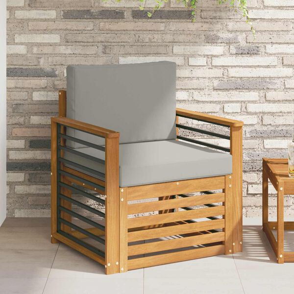 vidaXL &Uacute;ti s&oacute;fasett me&eth; p&uacute;&eth;i N&aacute;tt&uacute;rulegur 71 x 63 x 73 cm