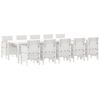vidaXL Gar&eth;ur bor&eth;sett me&eth; p&uacute;&eth;i 11 pcs Hv&iacute;t og taupe Syntet&iacute;skt rattan