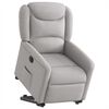 vidaXL Electric Stand up Recliner st&oacute;ll Cloud Grey Efni
