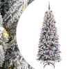 vidaXL Gervi j&oacute;latr&eacute; me&eth; 300 LED Hv&iacute;tt 180 cm PVC, Plast, St&aacute;l og PE