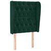 vidaXL H&ouml;f&eth;agafl me&eth; Eyrum 83x23x118/128 cm D&ouml;kkgr&aelig;n Flauel