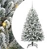 vidaXL Gervi j&oacute;latr&eacute; me&eth; 150 LED Gr&aelig;nn og hv&iacute;tur 150 cm PVC og m&aacute;lmur