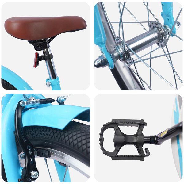 vidaXL Barnahj&oacute;l 18 Tommur fyrir 5-7 &aacute;ra Lj&oacute;sbl&aacute;r