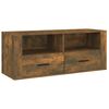 vidaXL Sj&oacute;nvarpssk&aacute;pur Reyklitu&eth; Eik 100x35x40 cm Samsettur Vi&eth;ur