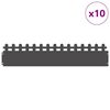vidaXL Grasskantur 10 pcs Svartur 103 x 0,05 x 22 cm St&aacute;l