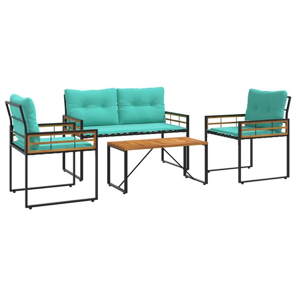 vidaXL Utandyra h&uacute;sgagna sett me&eth; p&uacute;&eth;i 4 pcs T&uacute;rk&iacute;s