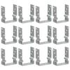 vidaXL Gir&eth;ingafestingar 12 stk Silfurlita&eth;ar 12x6x15cm S&iacute;nkh&uacute;&eth;a&eth; St&aacute;l