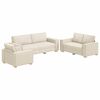 vidaXL S&oacute;fasett 3 pcs Drapplita&eth;ur 220 x 80 x 84 cm L&iacute;n-blanda&eth;ur efni