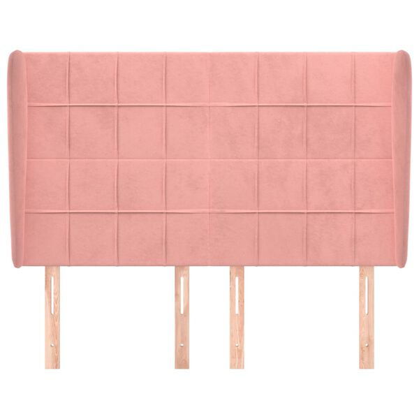 vidaXL H&ouml;f&eth;agafl me&eth; Eyrum 147x23x118/128 cm Bleik Flauel