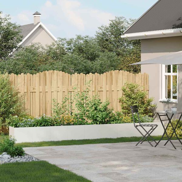 vidaXL Gróðurker Hvítt 360x40x40 cm Kaldvalsað Stál