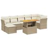 vidaXL 8 Hluta Gar&eth;s&oacute;fasett me&eth; Sessum Drappa&eth; P&oacute;l&yacute;rattan