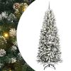 vidaXL Gervi j&oacute;latr&eacute; me&eth; 300 LED Hv&iacute;tt 210 cm PVC, Plast, St&aacute;l og PE
