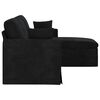 vidaXL S&oacute;fi Svartur 198 x 134 x 80 cm Flauel