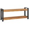 vidaXL Bekkur 120 cm Gegnheill Tekkvi&eth;ur