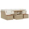 vidaXL Gar&eth;ur bor&eth;sett me&eth; p&uacute;&eth;i 9 pcs Beige og krem
