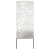 vidaXL Gar&eth;s b&uacute;na&eth; skj&aacute;r Bl&oacute;m Silfur 50 x 140 cm stainless steel
