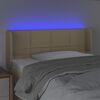 vidaXL LED h&ouml;fu&eth;gafl krem 83x16x78/88 cm Efni