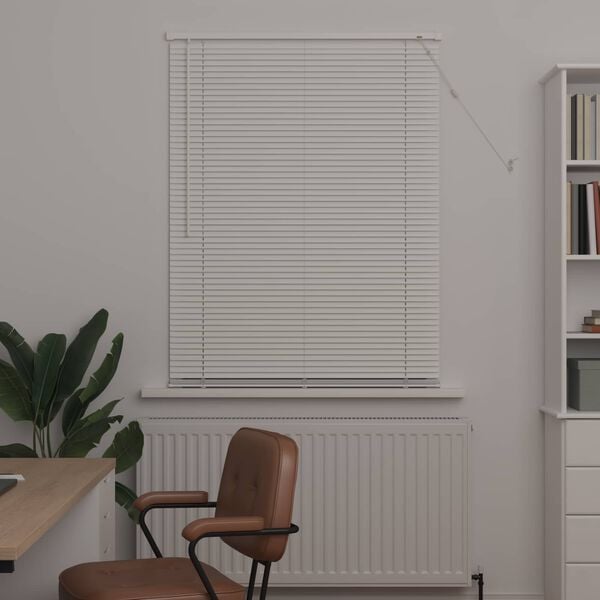 vidaXL Venes&iacute;skur blindur Stillanlegur Hv&iacute;t 150 x 90 cm PVC