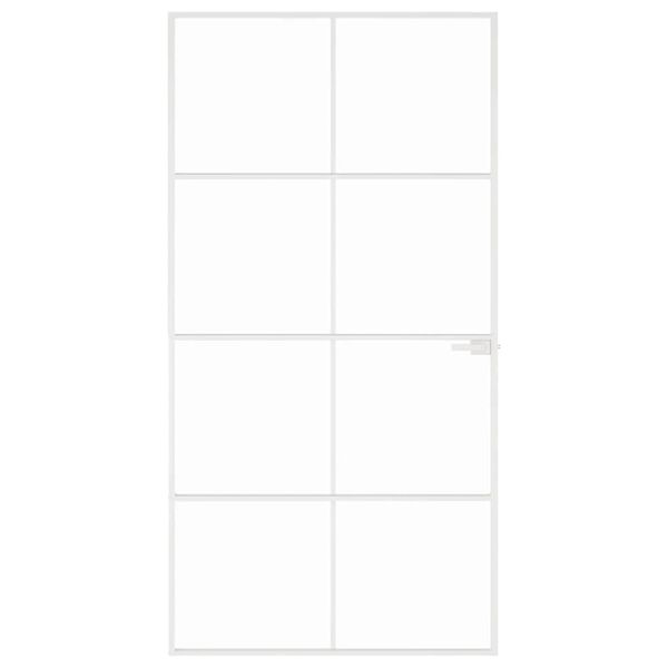 vidaXL Innihur&eth; &THORN;unn Hv&iacute;t 102x201,5 cm Hert Gler og &Aacute;l