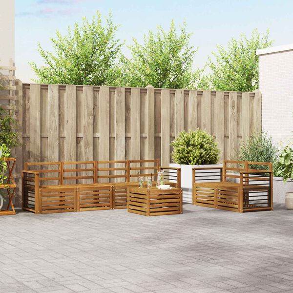 vidaXL S&oacute;fasett 7 pcs N&aacute;tt&uacute;rulegur Hrein akas&iacute;utr&eacute;