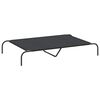 vidaXL H&aelig;kka&eth; Hundar&uacute;m Svart 130x80x20 cm Oxford Efni og St&aacute;l