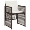 vidaXL 11 Stk. Gar&eth;bor&eth;stofusett me&eth; Sessum Br&uacute;nn P&oacute;l&yacute;rattan