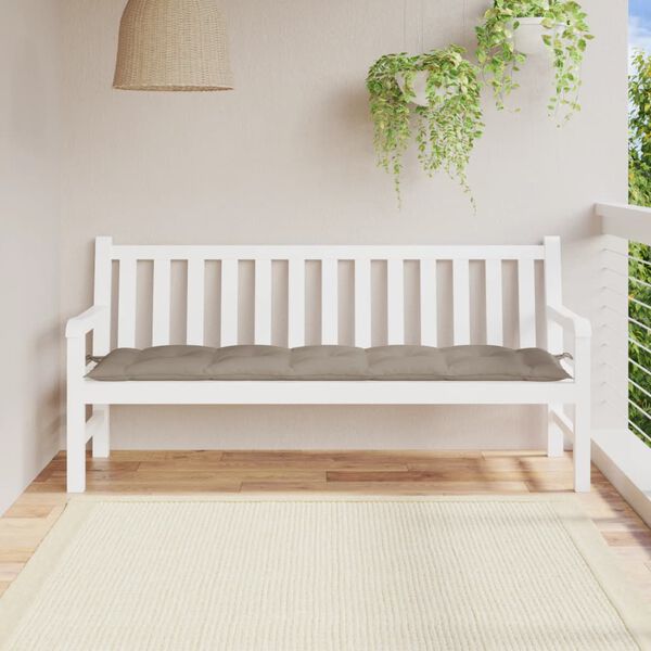 vidaXL Sessa á Garðbekk Mógrá 180x50x7 cm Oxfordefni