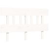 vidaXL Rúmgrind án Dýnu Hvít 120x200 cm Gegnheil Fura