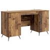 vidaXL Skrifbor&eth; Gamall vi&eth;ur 142,5 x 50 x 75 cm Samsettur vi&eth;ur