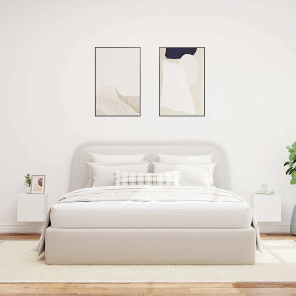 vidaXL Sj&oacute;nvarpssk&aacute;par me&eth; LED-Lj&oacute;sum 2 stk. Hv&iacute;tir 30,5x35x30 cm