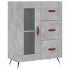 vidaXL Skenkur Steypugr&aacute;r 69,5x34x90 cm Samsettur Vi&eth;ur