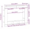vidaXL Sjónvarpsskápur Gamalt viður 152 x 22 x 113 cm Samsettur viður