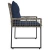 vidaXL &Uacute;tibekkur Gery og Navy 118 x 55 x 82 cm PE rattan og efni
