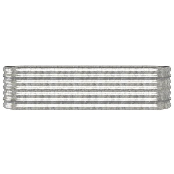 vidaXL &Uacute;tir&aelig;ktunarkassi Galvan&iacute;sera&eth; St&aacute;l 152x40x36 cm Silfurlita&eth;ur