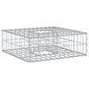 vidaXL Gabion h&aelig;kka&eth; r&uacute;m Silfur