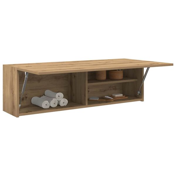vidaXL ba&eth;herbergis veggsk&aacute;pur Artisan Oak 100x25x30 cm Hanna&eth;ur vi&eth;ur