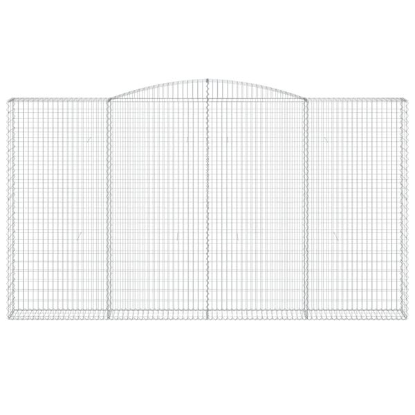 vidaXL Bogadreginn Grjótkassi 2 stk. 400x30x220/240 cm Sinkhúðað Járn