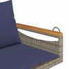 vidaXL R&oacute;lubekkur me&eth; Sessum Gr&aacute;tt 109x62x40 cm P&oacute;l&yacute;rattan